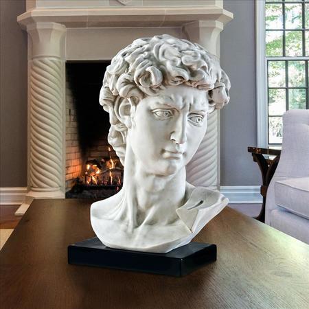 DESIGN TOSCANO Bust of Michelangelo's David Statue KY2417